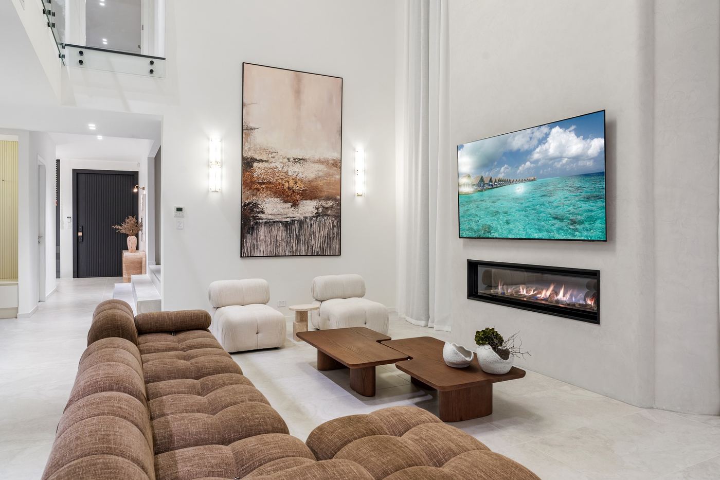 Living space in the completed Gledswood Hills custom home