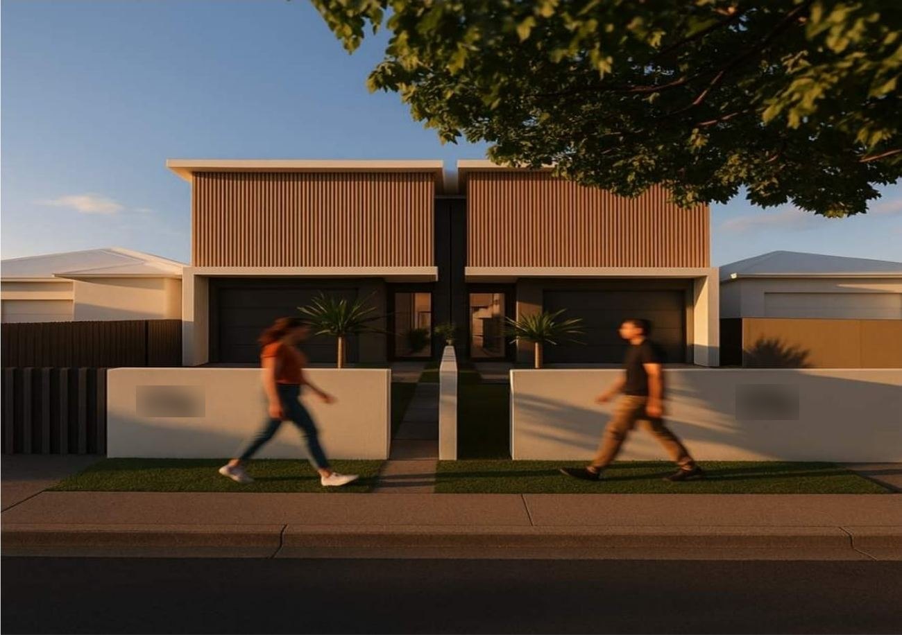 Artist impression, knock down rebuild duplex in Canley Vale