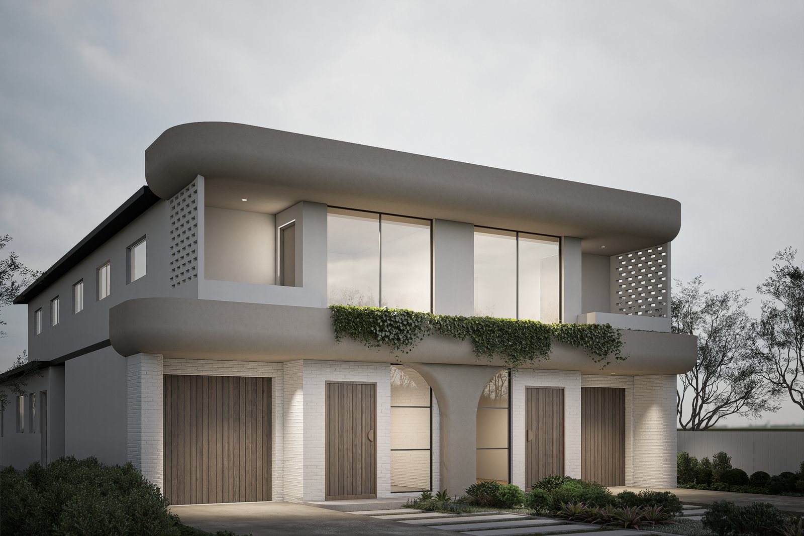 The Caringbah duplex from the other corner, artist's impression